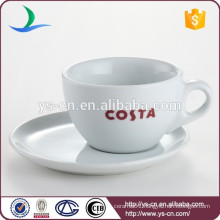 China manufacturer different size hotel usage tea cup porcelain cup and plate set